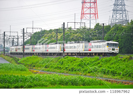 Takasaki Line Honjo-Okabe JR East 185 series OM04 formation (Omiya) Kusatsu 118967962