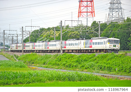 Takasaki Line Honjo-Okabe JR East 185 series OM05 formation (Omiya) Kusatsu Takasaki Line Honjo-Okabe JR East 185 series OM05 formation (Omiya) Kusatsu 118967964