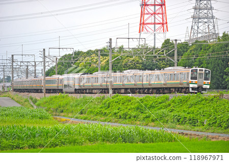 Takasaki Line Honjo-Okabe JR East 211 series C10 train (Takasaki) Takasaki Line Honjo-Okabe JR East 211 series C10 train (Takasaki) 118967971