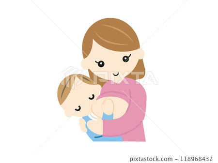 Mom breastfeeding her baby 118968432