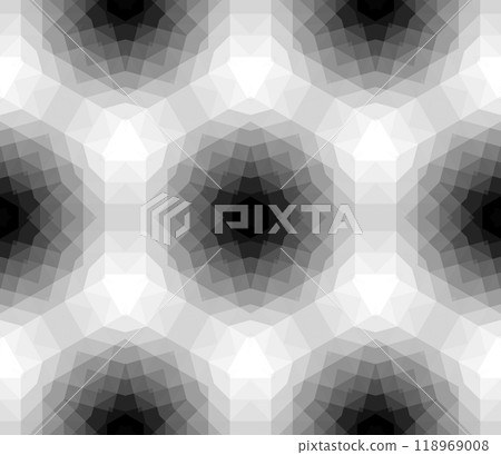 Abstract geometric black and white hipster fashion gradient pattern, fabric decor with polygonal form 118969008