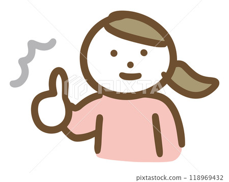 微笑的女人給一個好兆頭 微笑的女人給一個好兆頭 118969432