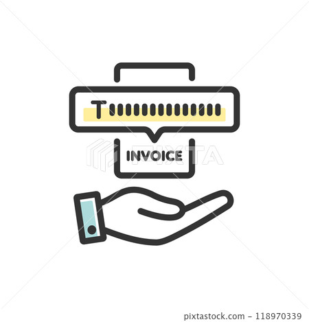 Invoice icon with invoice number (misregistration color) Invoice icon with invoice number (misregistration color) 118970339