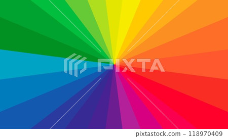 Background colour circle 24 colours. Rays of rainbow diverge from the centre. A circular rainbow. Infographic. Colouristics. Oswald's circle Background colour circle 24 colours. Rays of rainbow diverge from the centre. A circular rainbow. Infographic. Colouristics. Oswald's circle 118970409