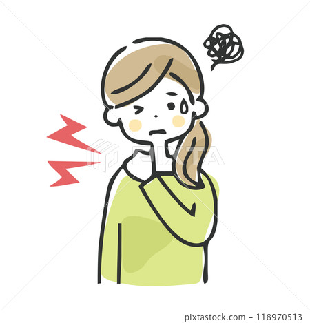 一個肩膀僵硬的女人 118970513