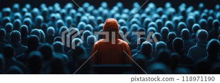 Man standing out of crowd. Individuality. Think different 118971190