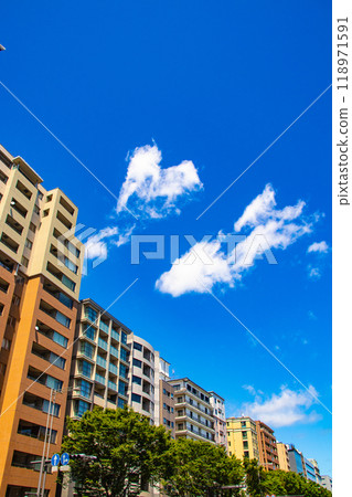 【京都風景】禦池街的天空與建築物 【京都風景】禦池街的天空與建築物 118971591
