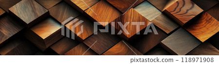 Wooden pattern. Elegant luxury 3d geometric wood wallpaper 118971908