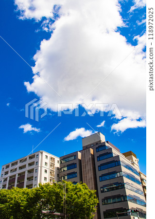 [Kyoto scenery] Sky and buildings on Oike Street 118972025