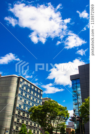 【京都風景】禦池街的天空與建築物 【京都風景】禦池街的天空與建築物 118972069