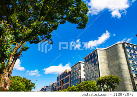 【京都風景】禦池街的天空與建築物 118972072