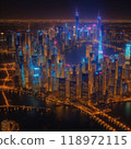 霧霾籠罩下的市中心夜景 118972115