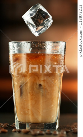 Freeze Motion of Splashing Coffee Drink. Freeze Motion of Splashing Coffee Drink. 118972212