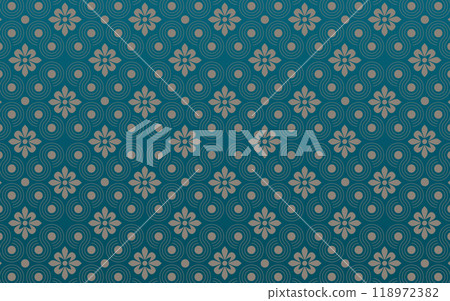 Blue gorgeous background with beautiful floral pattern 118972382