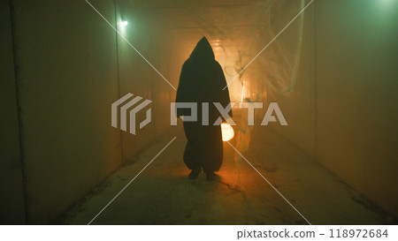 Dead Man Walking Through Flickering Lights 118972684