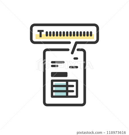 Invoice icon with invoice registration number (misregistration color) Invoice icon with invoice registration number (misregistration color) 118973616