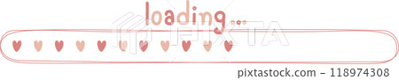collection set of cute doodle hand draw loading bar counter, text box, pink pastel color, flat design png illustration 118974308
