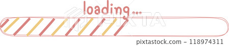 collection set of cute doodle hand draw loading bar counter, text box, pink and yellow pastel color, flat design png illustration 118974311