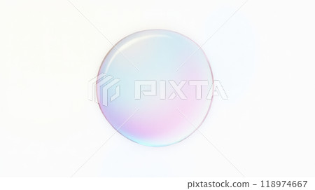 Iridescent soap bubble floating mid-air, colorful reflection on white background, delicate spherical shape with pink, blue hues for design and decoration Iridescent soap bubble floating mid-air, colorful reflection on white background, delicate spherical shape with pink, blue hues for design and decoration 118974667