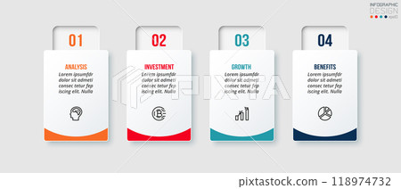 Infographic template business concept with step. Infographic template business concept with step. 118974732