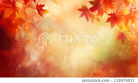 Autumn Leaves in Warm Tones Creating a Vibrant Seasonal Background_4 Autumn Leaves in Warm Tones Creating a Vibrant Seasonal Background_4 118974851