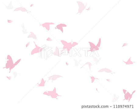 花瓣和蝴蝶 118974971