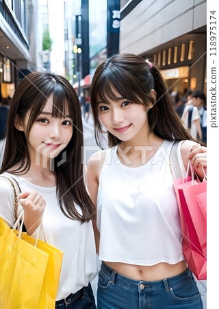 Women who enjoy shopping 118975174