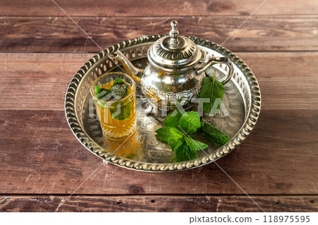 Traditional and tasted Minth tea 118975595