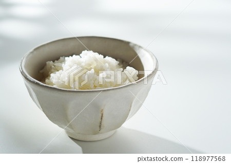 New rice, freshly cooked white rice in the morning New rice, freshly cooked white rice in the morning 118977568