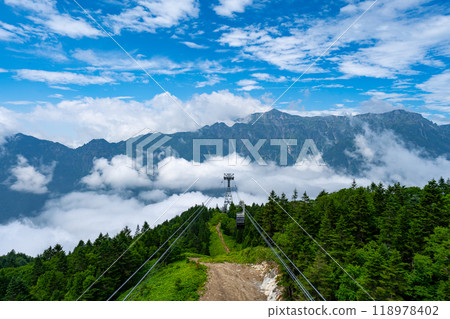 Scenery of the Nishihotaka Ropeway Scenery of the Nishihotaka Ropeway 118978402