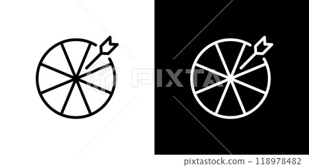 Roulette simple line icon 118978482