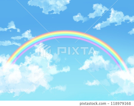 清爽的藍天和彩虹 清爽的藍天和彩虹 118979168