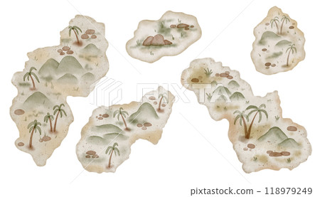 Maps of Islands watercolor illustrations set. Drawing of continent for Baby greeting cards or childish par ty invitations in pastel colors. Bundle for kids wall art with geographical elements. Maps of Islands watercolor illustrations set. Drawing of continent for Baby greeting cards or childish par ty invitations in pastel colors. Bundle for kids wall art with geographical elements. 118979249