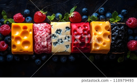 Cheese products, food design and background 118979493