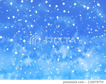Snowing blue sky 118979754