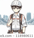 Workers carrying out relief efforts after the earthquake 118980611