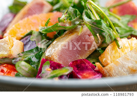 Portion of gourmet tuna salad Portion of gourmet tuna salad 118981793