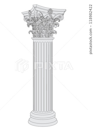 Ancient Greek column Ancient Greek column 118982422