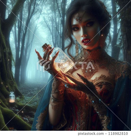 Digital illustration: Female vampire 118982810