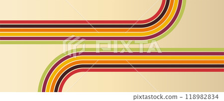 Abstract background of rainbow Wavy Line designs Vector pattern ready to use for cloth, textile, wrap and other.  118982834