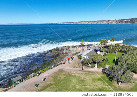 Aerial view of the La Jolla coastline, California, USA Aerial view of the La Jolla coastline, California, USA 118984505