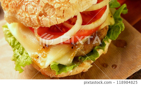 Homemade veggie burger 118984825