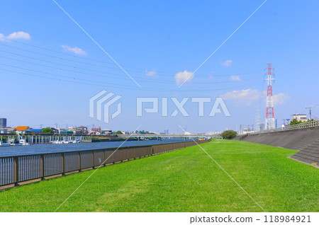 東京江戶川區新中川沿岸風景 2024 年 10 月 118984921