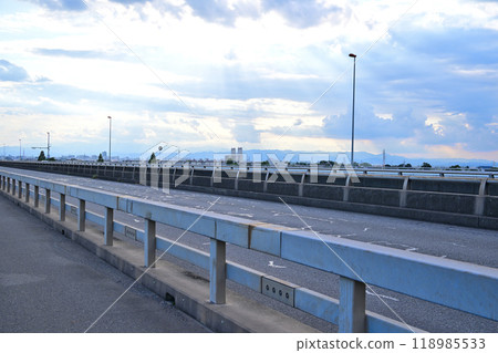 A view from the Arakawa Kamie Bridge as dusk approaches, Chichibu Mountains, National Route 16 A view from the Arakawa Kamie Bridge as dusk approaches, Chichibu Mountains, National Route 16 118985533