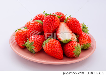 Strawberry white background Strawberry white background 118986318