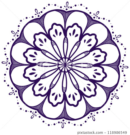 Cute purple lace pattern 118986549