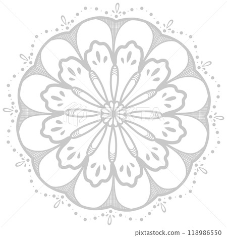 Matte silver lace with a cute pattern 118986550