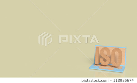 The notebook and iso for technology or Business concept 3d rendering. 118986674