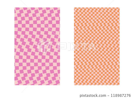 Psychedelic checkerboard poster 118987276