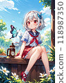 女孩和蝴蝶 118987350